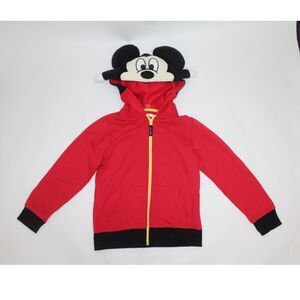 Kids’ Hoodsbee Mickey Mouse Red Plush Hoodie – Size Large (7/8)